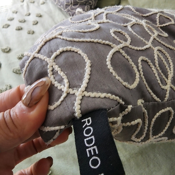 Rodeo Home gray throw pillows 17" x 17" - Picture 2 of 4